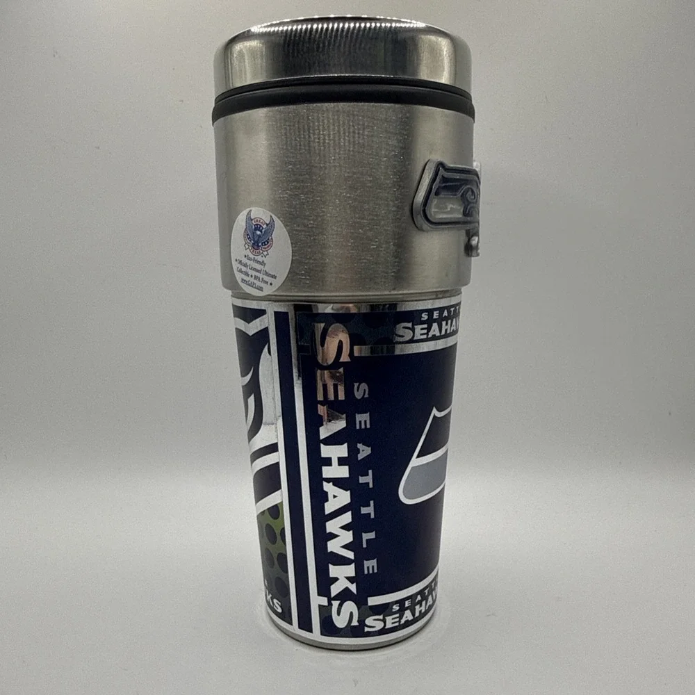 NEW Seattle Seahawks NFL Metallic Travel Tumbler - Stainless Steel  16-Ounce
